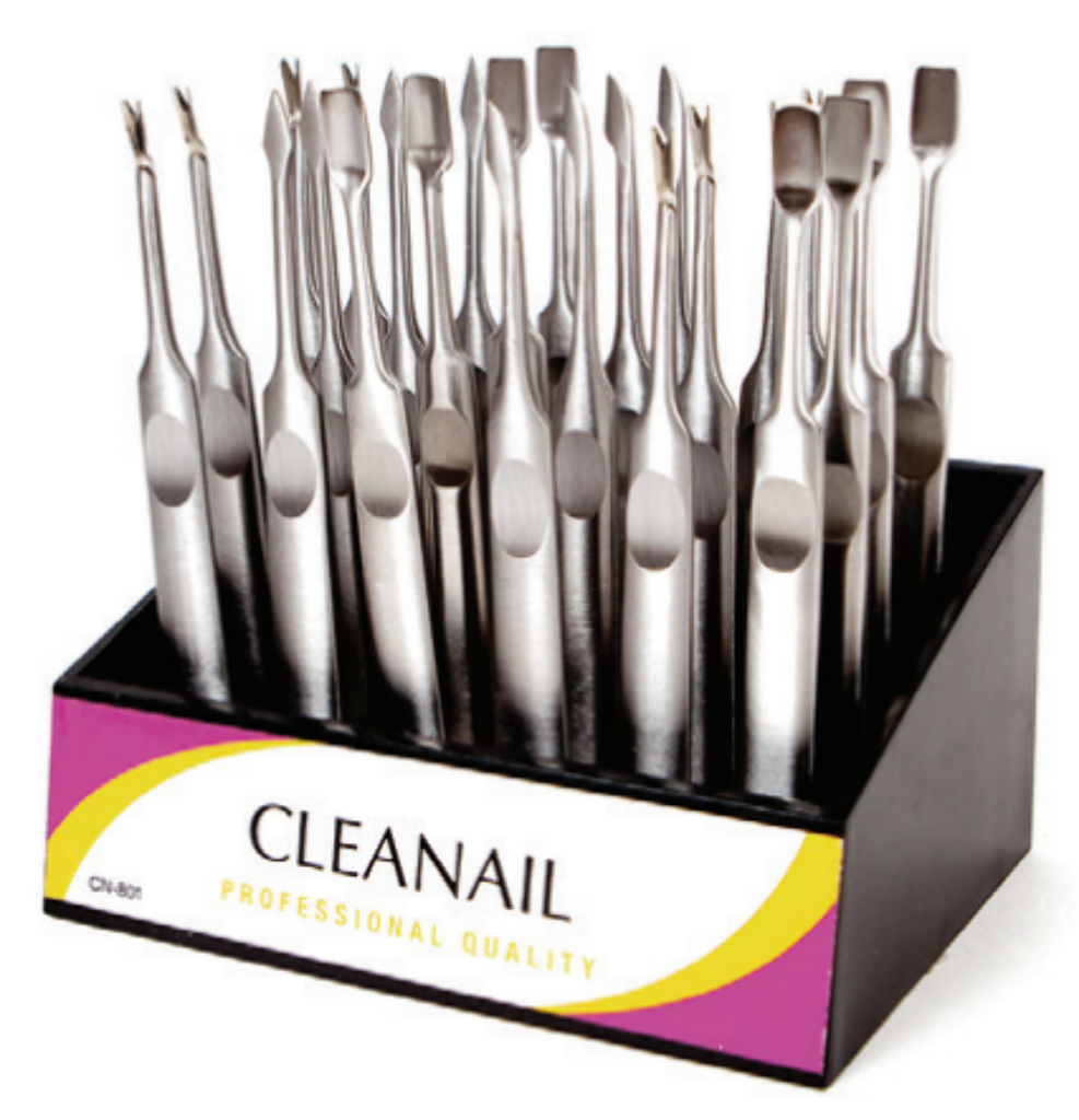 CLEANAIL CUTICLE PUSHER, TRIMMER, AND CLEANER - ASSORTED (24 PCS/DP)