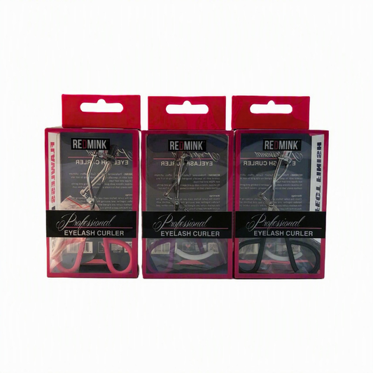 REDMINK PROFESSIONAL EYELASH CURLER - ASSORTED COLOR PINK/PURPLE/BLACK (12 PCS)
