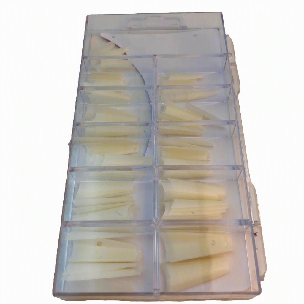 COFFIN NAIL TIP 100PC-NATURAL