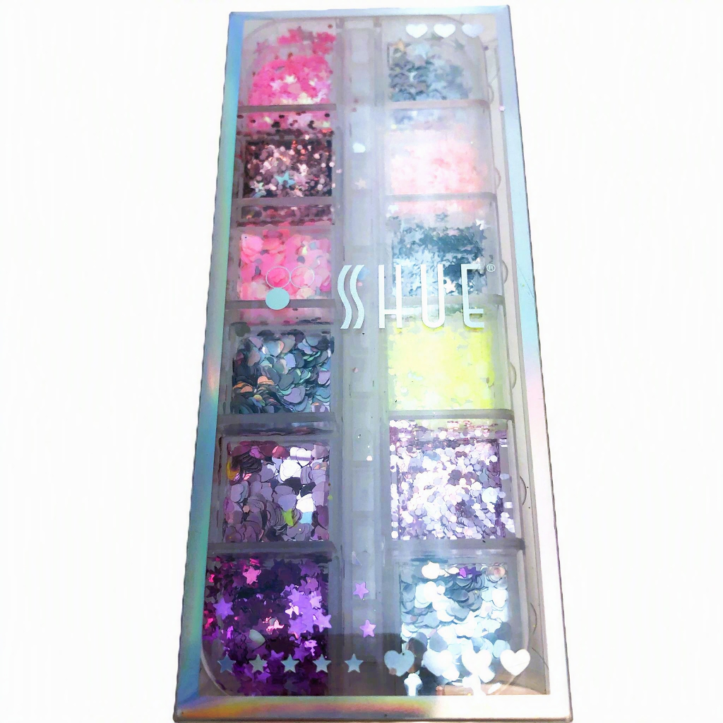 SHUE - 12 GLIDS SEQUINS MIX - ASSORTED SHAPE/COLOR