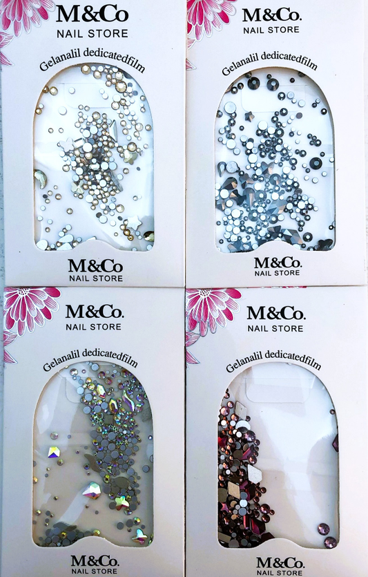 M&CO NAIL ART RHINESTONES - COLOR MIX