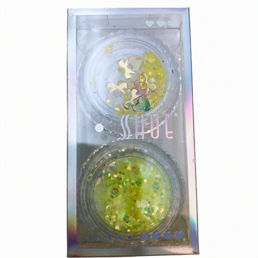 SHUE - 2CT NAIL DECO GLITTER SEQUINS - YELLOW