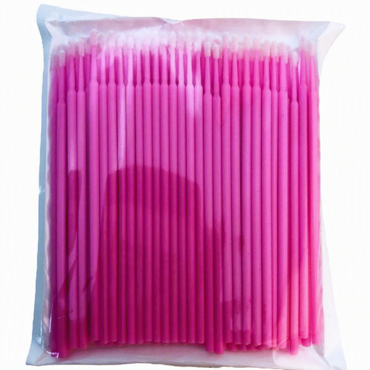 100PC MICRO APPLICATOR APPLICATOR BRUSH - PINK