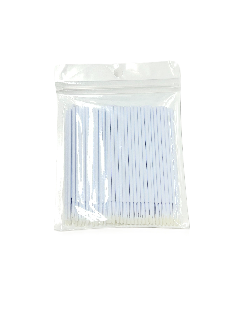 100PC MICRO APPLICATOR APPLICATOR BRUSH - WHITE