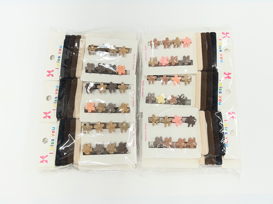 HAIR CLIP-MINI8PC-FLOWER