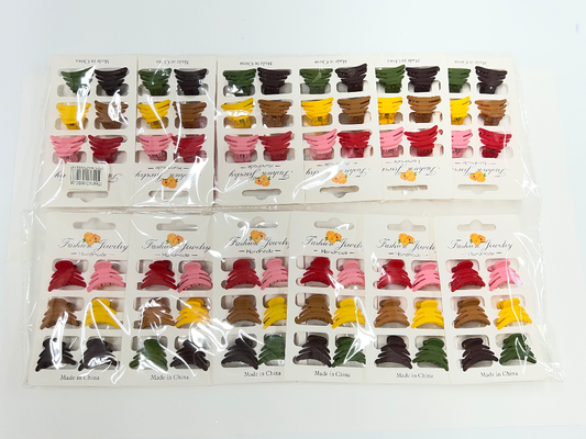 HAIR CLIP-MINI6PC-COLOR MIX