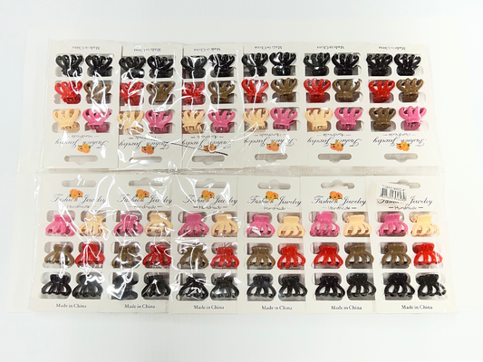 HAIR CLIP-MINI6PC-COLOR MIX