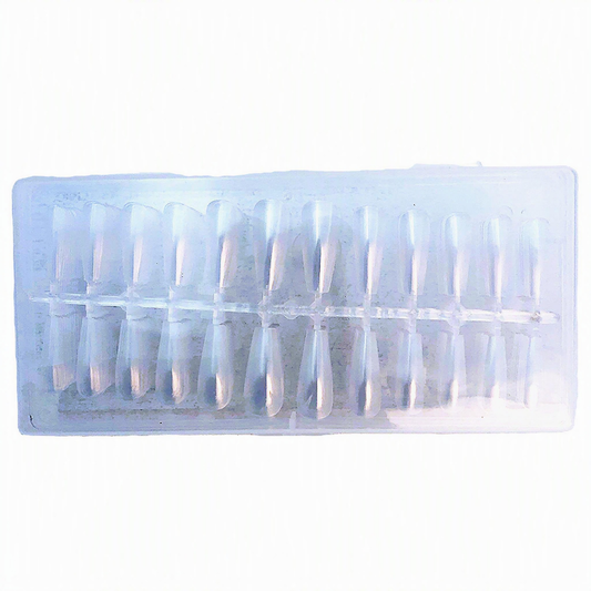 CLEANAIL NAIL TIP CLEAR COFFIN - 240PC