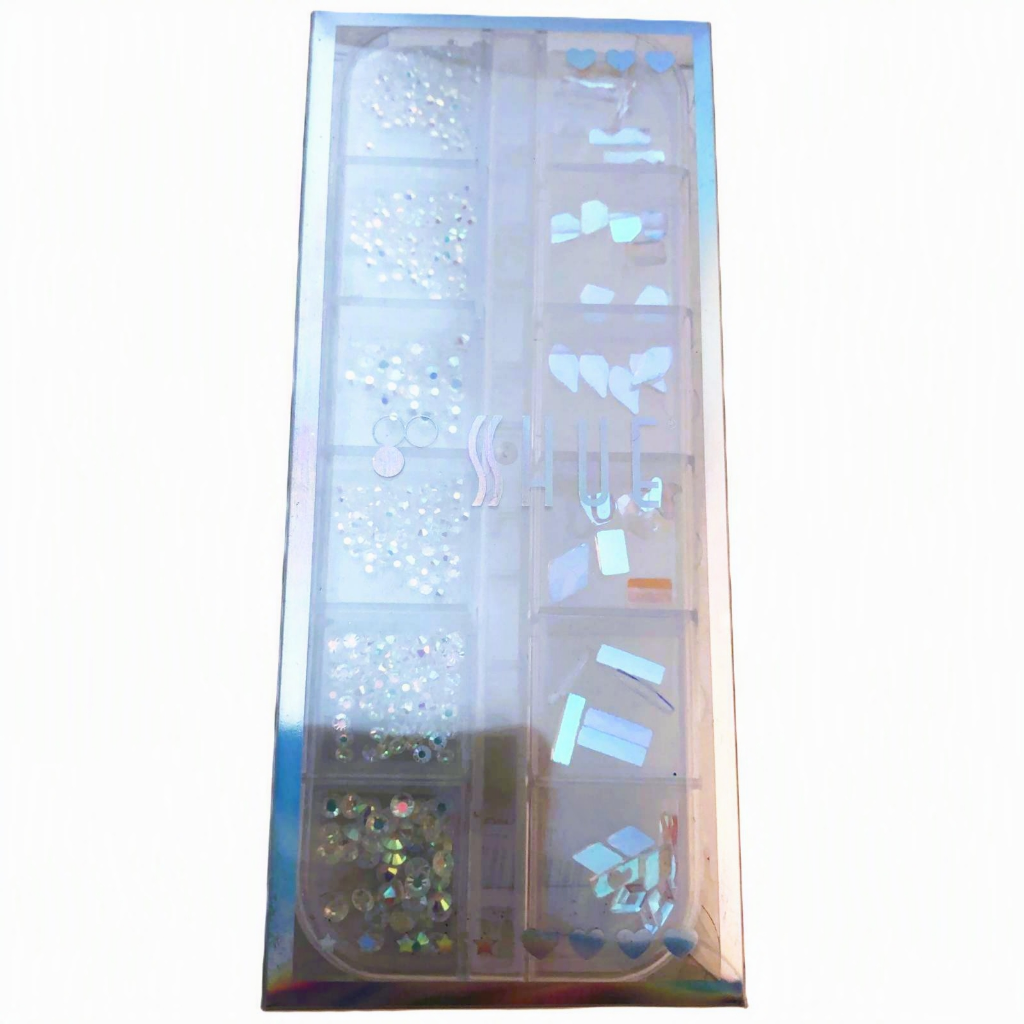 SHUE - 12CT NAIL DECO STONES - CHROME SHAPES