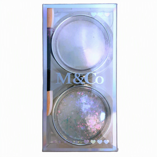 M&CO - 2CT CHROME METALLIC GLITTER POWDER - DARK PINK HAZE (12 PCS)