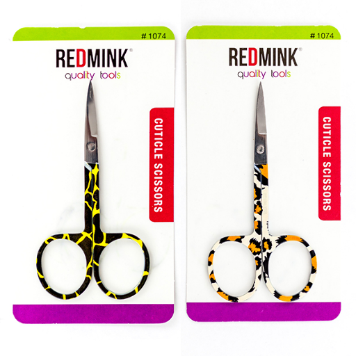 REDMINK CUTICLE SCISSORS - ANIMAL PRINT (12 PCS)