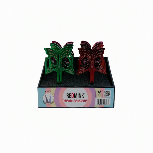 REDMINK BUTTERFLY FACIAL SCISSORS - ASSORTED COLOR (12 PCS/DP)