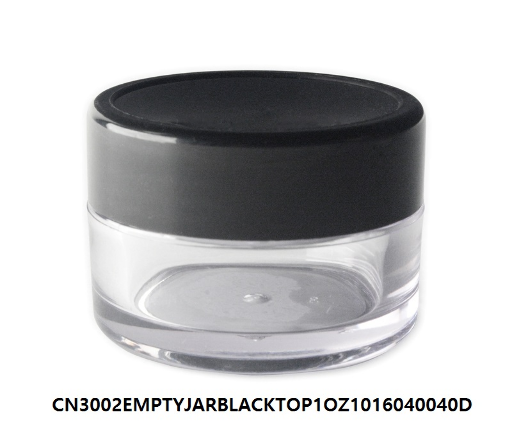 CLEANAIL CLEAR JAR WITH BLACK CAP 1OZ (12 PCS)