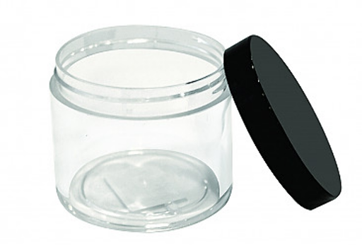 CLEANAIL CLEAR JAR WITH BLACK CAP 2OZ (12 PCS)