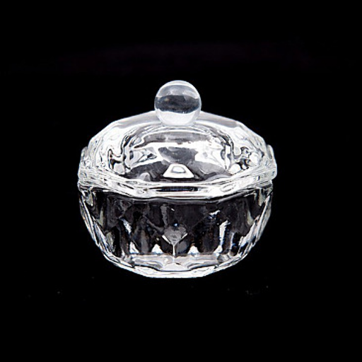 CLEANAIL GLASS DAPPEN DISH WITH LID (12PCS)