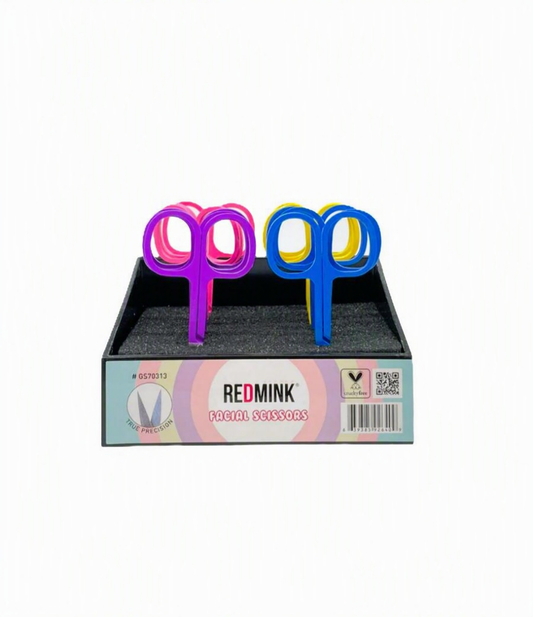 REDMINK FACIAL SCISSORS - ASSORTED COLOR (12 PCS/DP)