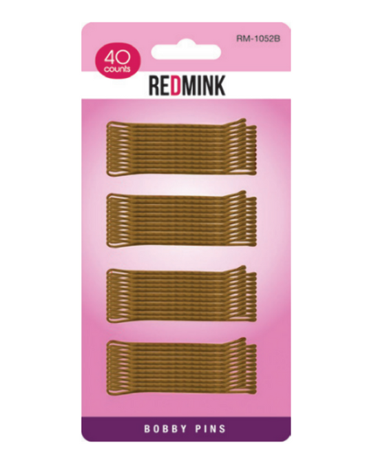 RM1052B REDMINK BOBBY PINS LARGE 40CT - BRONZE