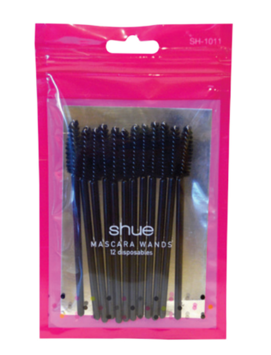 SH1011 SHUE 12CT MASCARA WANDS - BLACK (12 PCS/PK)