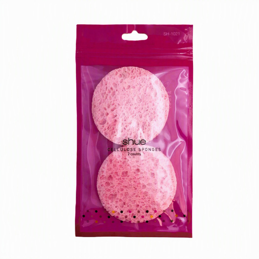 SH1021 SHUE 2CT CELLULOSE SPONGES - PINK (12 PCS/PK)
